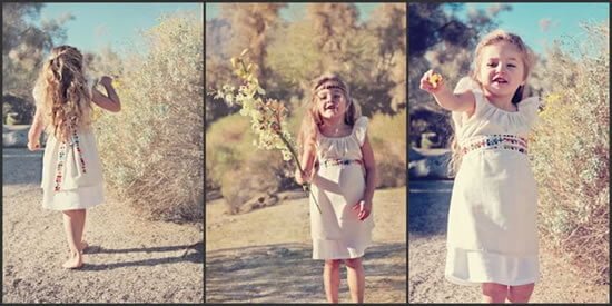 Fashionable children’s clothing has recently started imitating the adult trends and therefore it is no wonder that boho-inspired kids garments can be easily found around the stores as well.