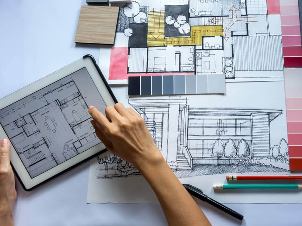 Architectural Designers are responsible for both interior and exterior designing of a building or a structure