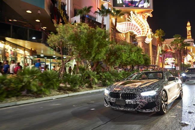 Through death valley in the prototype of the BMW 8 Series Convertible.