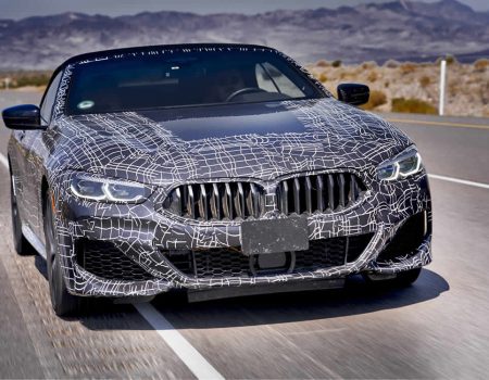 Through death valley in the prototype of the BMW 8 Series Convertible.