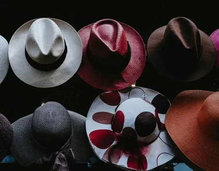 Various vibrant blush hat examples