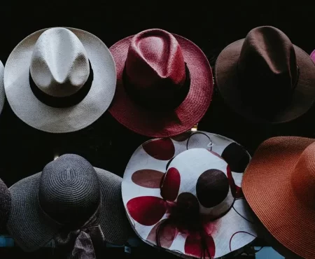 Various vibrant blush hat examples