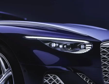 Luxury car curation featuring the Bentley Batur Convertible #4 in a bespoke tri-tone Breslow Blue exterior.